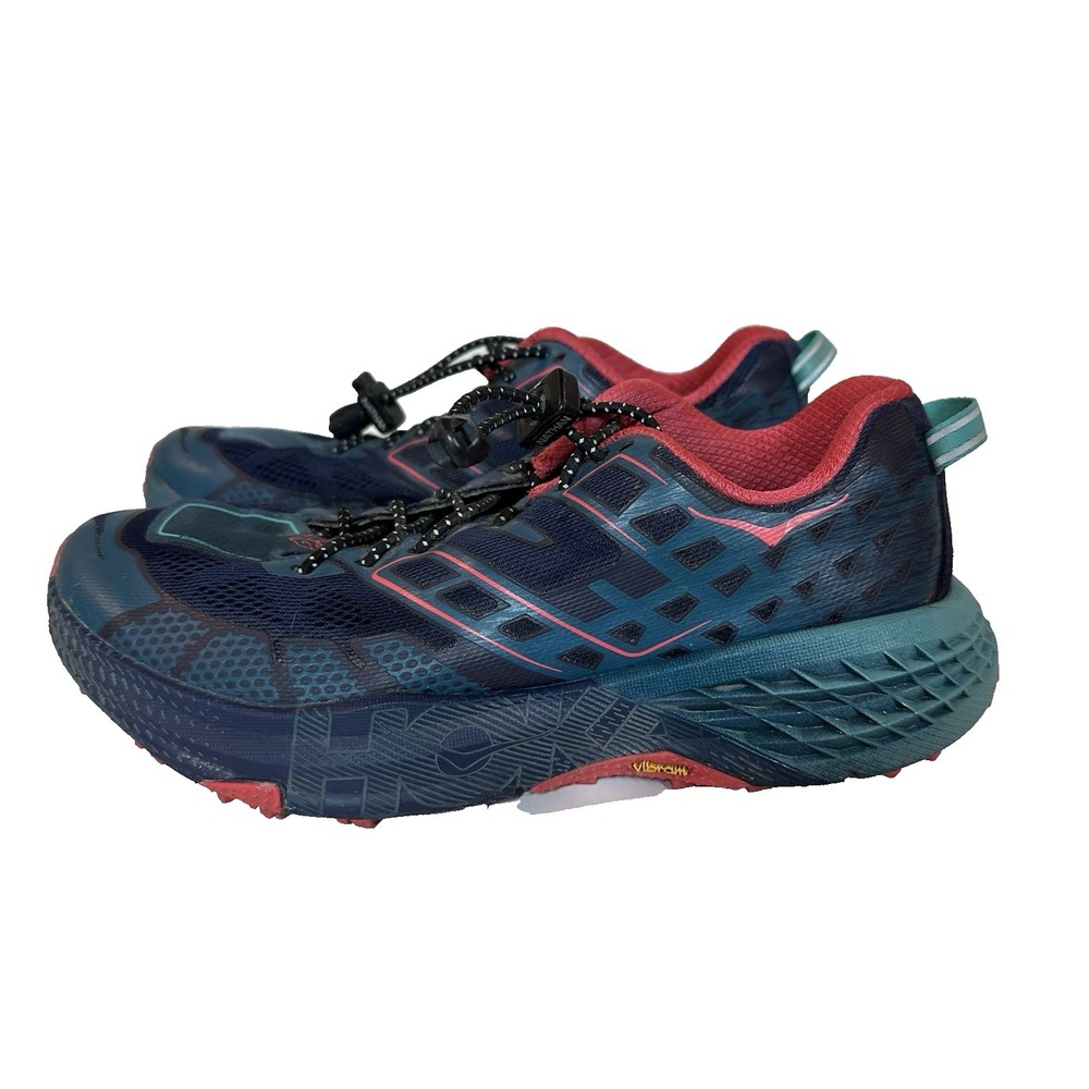 Hoka‎ One One Speedgoat 2 Trail Running Shoes Sneakers Blue Womens Size 6.5